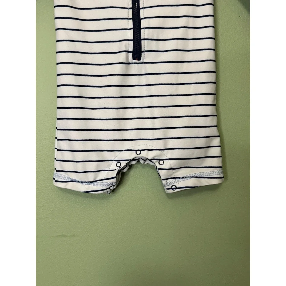 Little Me Baby Boys‎ Nautical Sailboat Rash Guard Swimsuit Navy White 12M Beach